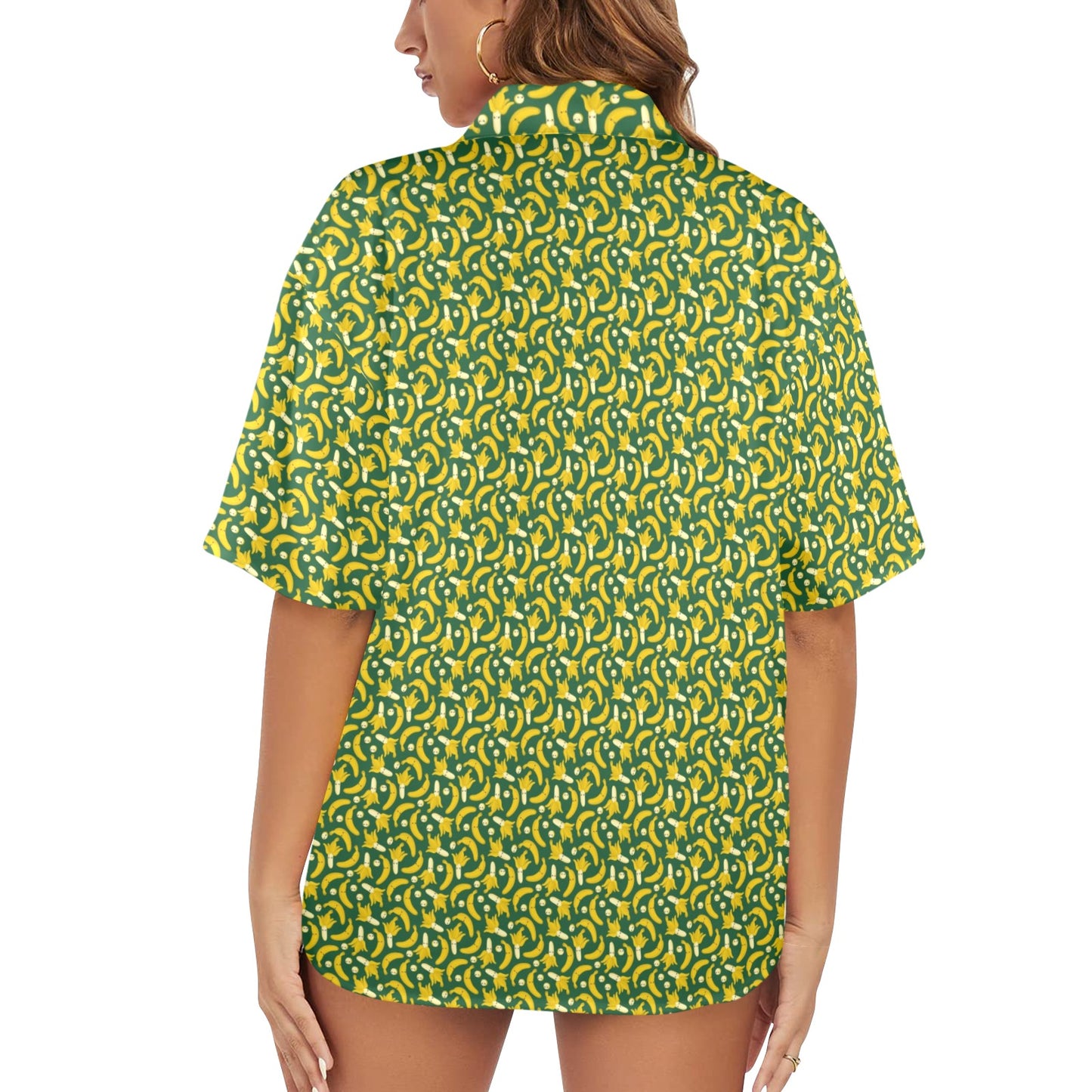 Happy Bananas - Womens Hawaiian Shirt