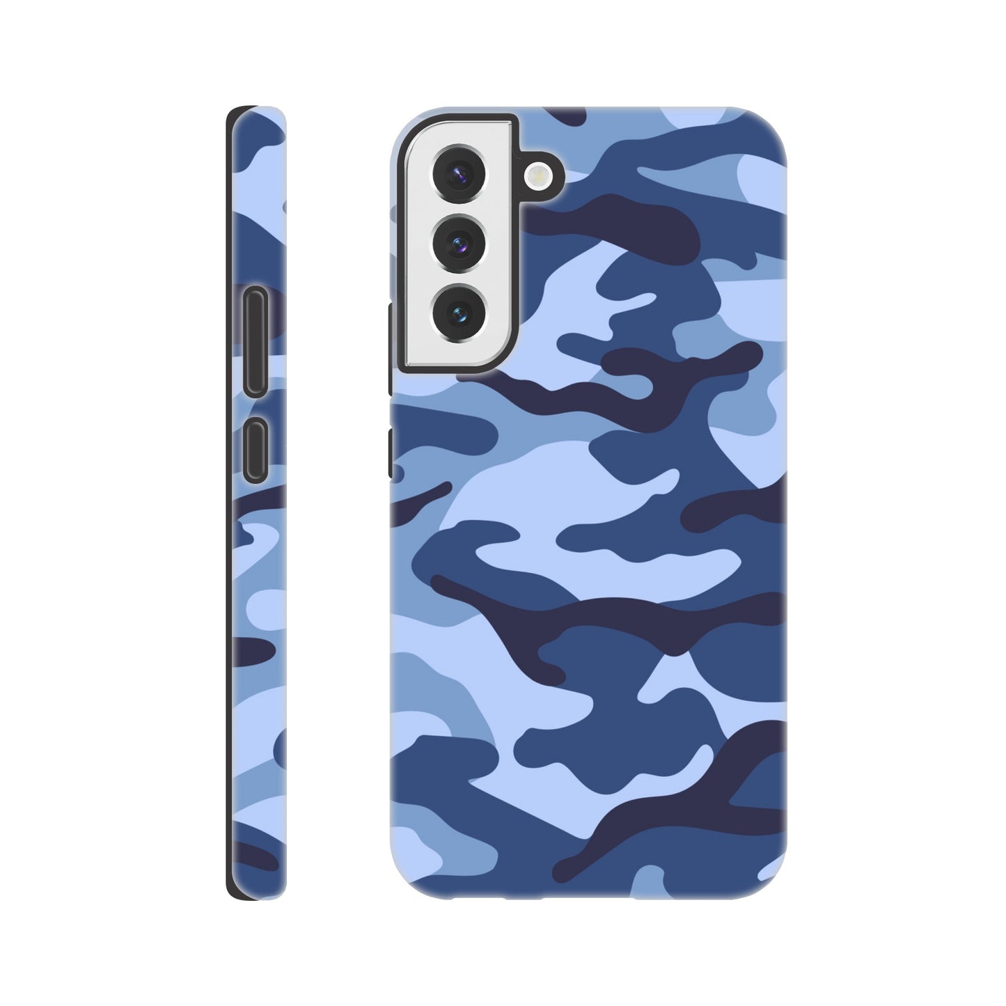 Blue Camouflage - Phone Tough Case Galaxy S22 Plus Phone Case Globally Fulfilled