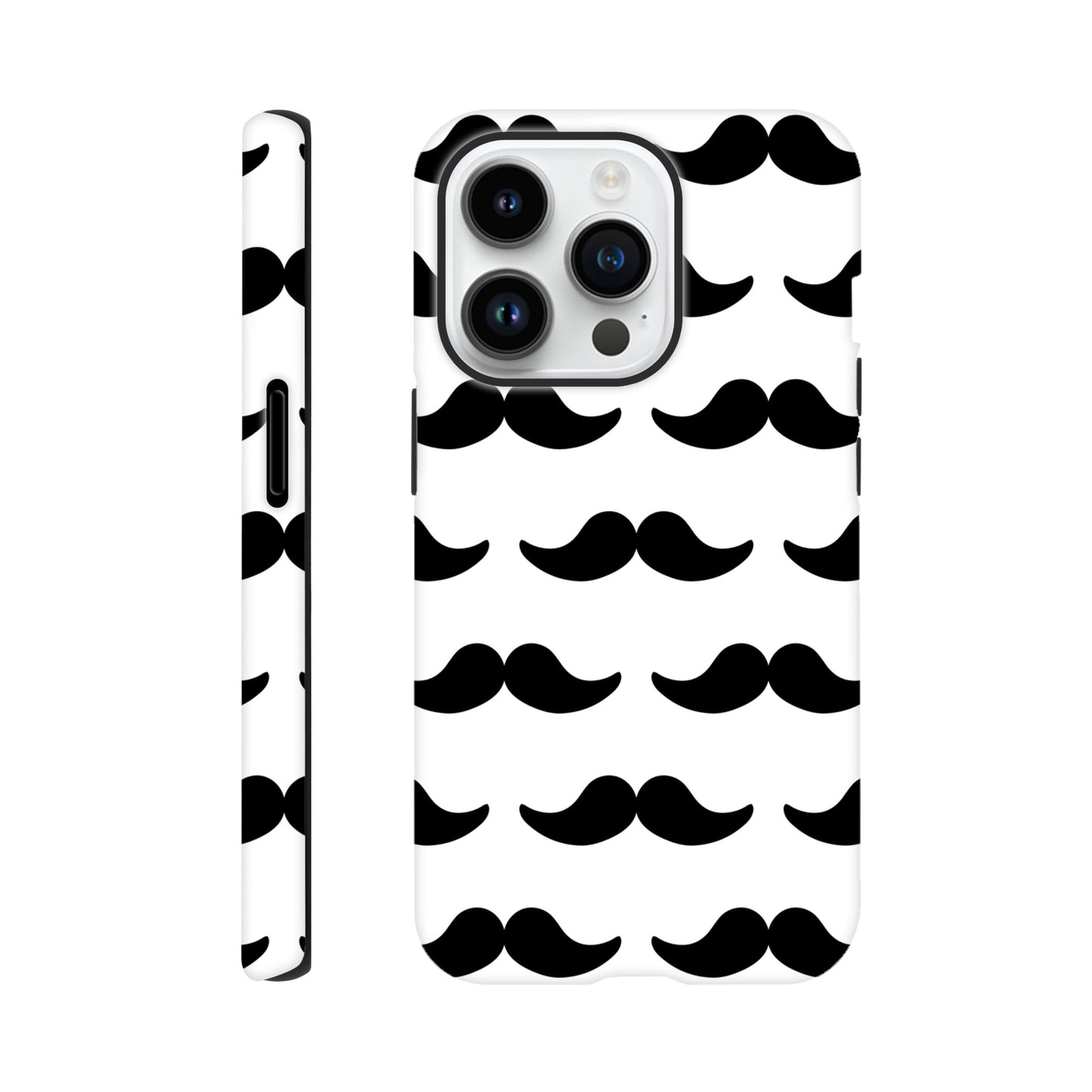 Moustache - Phone Tough Case iPhone 14 Pro Phone Case Funny Globally Fulfilled