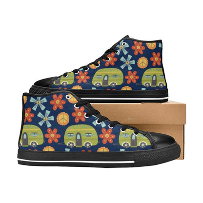 Hippy Caravan - Kids High Top Canvas Shoes Kids High Top Canvas Shoes Printed Offshore