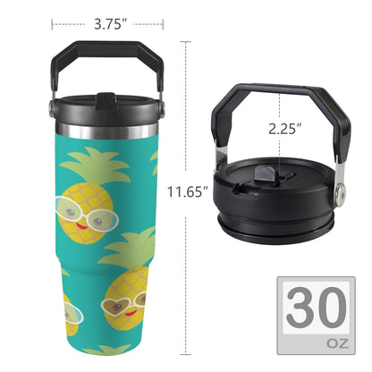 Pineapples With Glasses - 30oz Tumbler with Top Handle