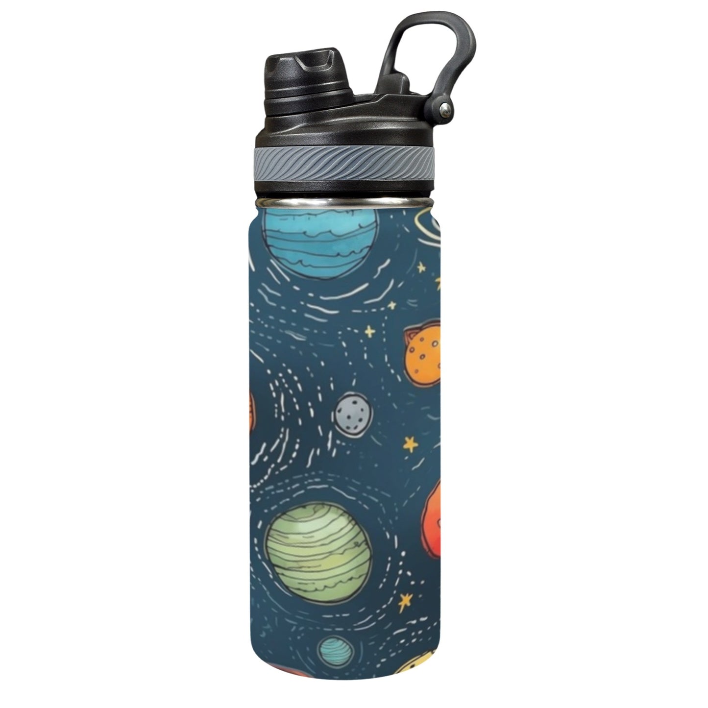 Galaxy - Insulated Water Bottle with Dual-Use Lid (18oz)