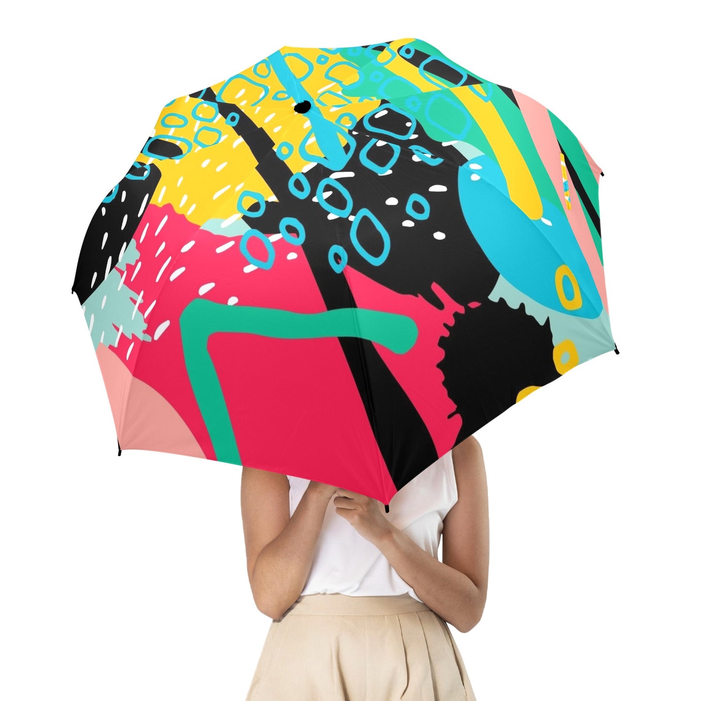 Bright And Colourful - Semi-Automatic Foldable Umbrella Semi-Automatic Foldable Umbrella Printed Offshore