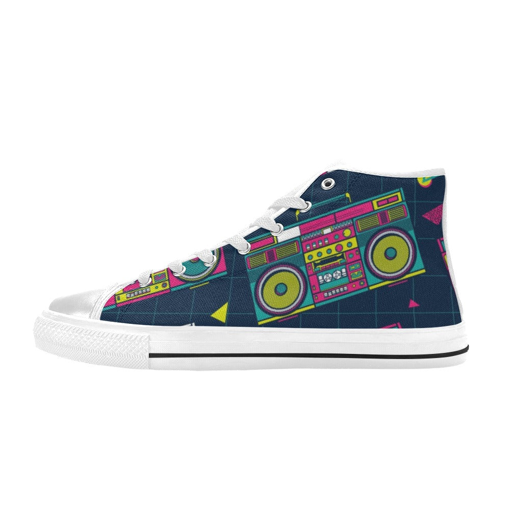 Boombox - Men's High Top Canvas Shoes