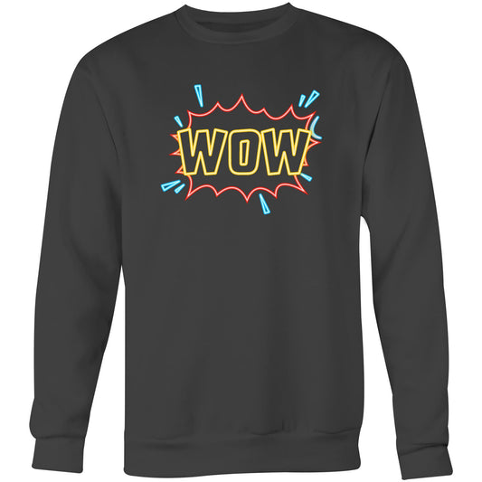 Wow, Comic Book - Crew Sweatshirt Coal Sweatshirt comic