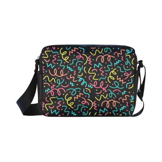 Squiggle Time - Classic Cross-body Nylon Bag