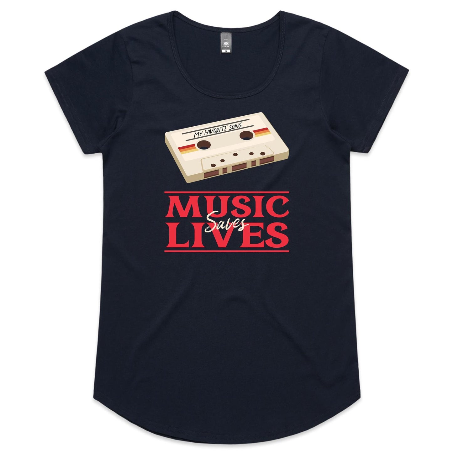 Music Saves Lives - Womens Scoop Neck T-Shirt