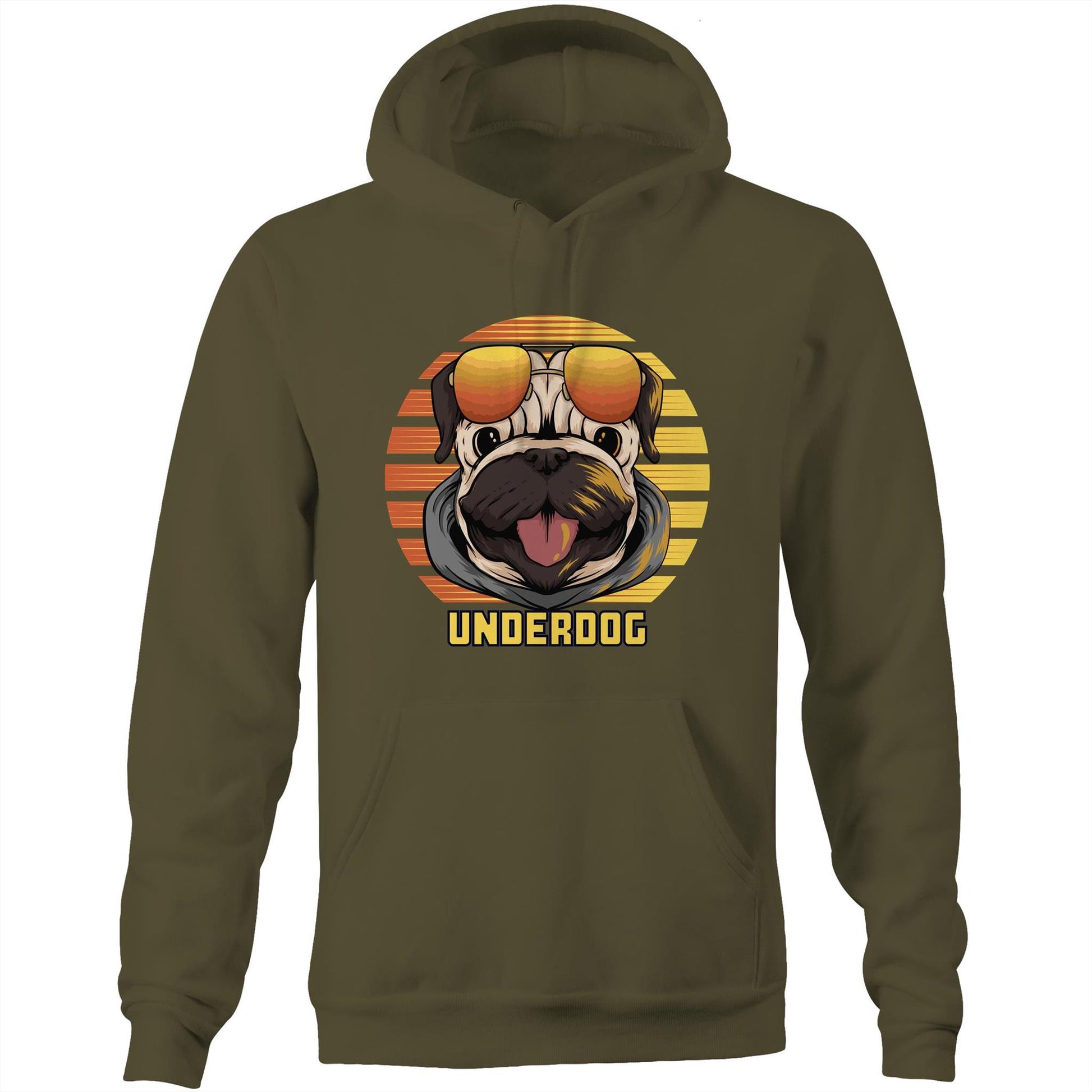 Underdog - Pocket Hoodie Sweatshirt Army Hoodie animal