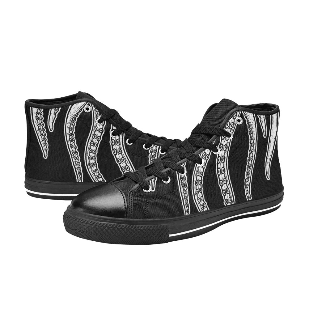 Octopus Tentacles - Men's High Top Canvas Shoes