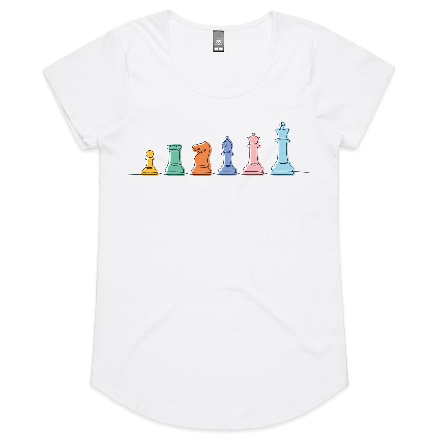 Chess - Womens Scoop Neck T-Shirt White Womens Scoop Neck T-shirt Chess Games