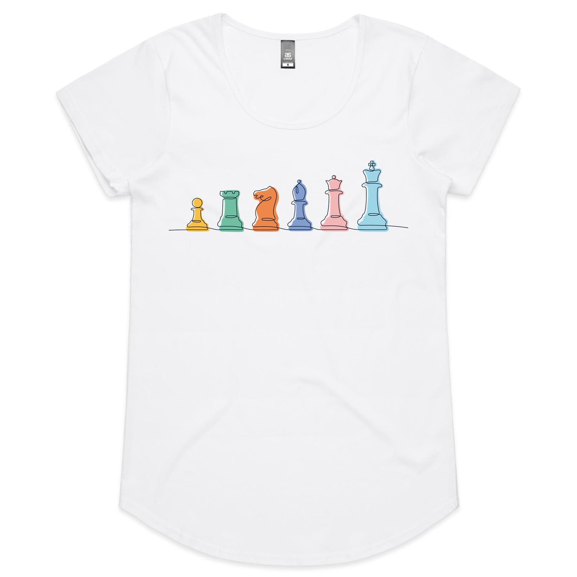 Chess - Womens Scoop Neck T-Shirt White Womens Scoop Neck T-shirt Chess Games