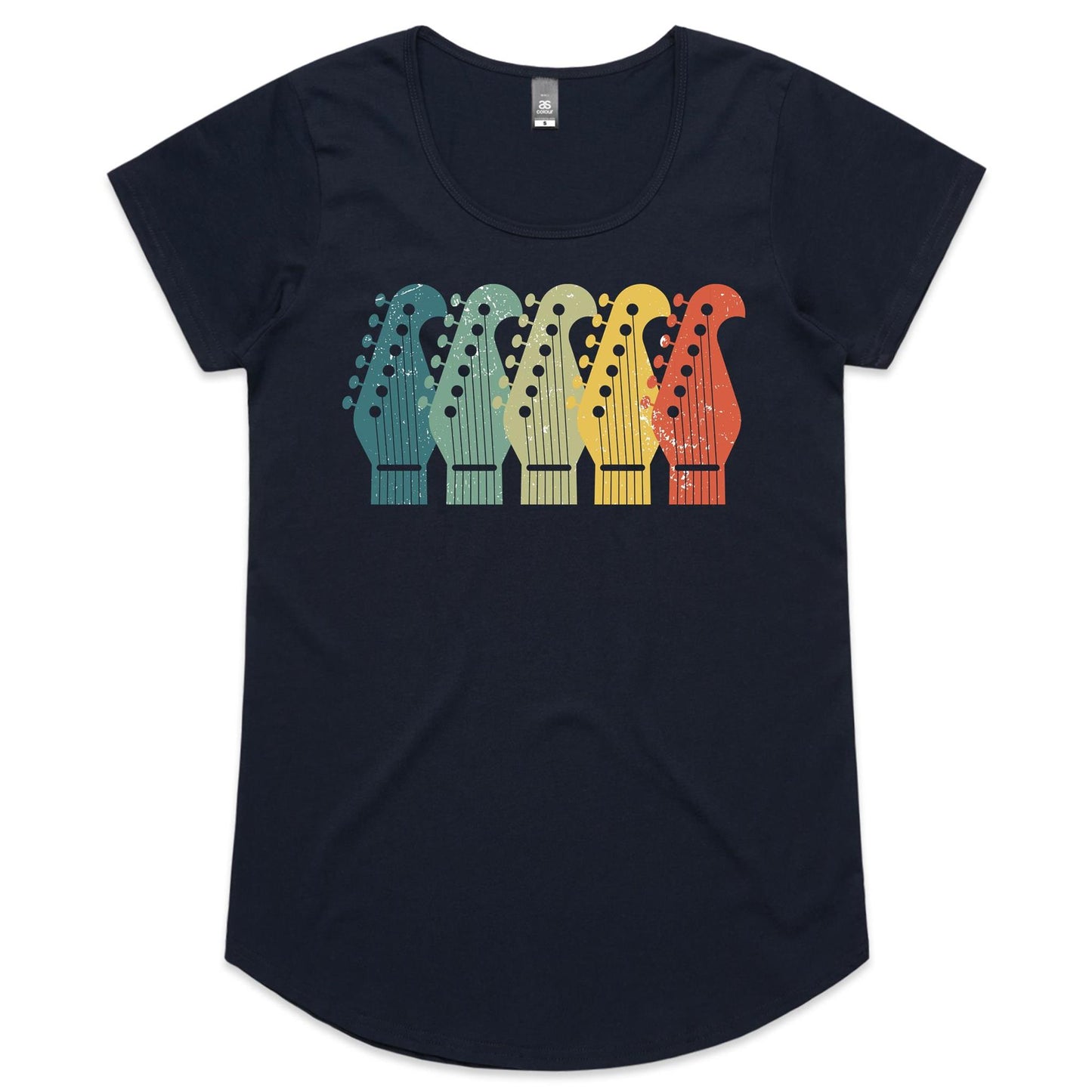 Vintage Guitare Headstocks - Womens Scoop Neck T-Shirt