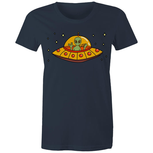 Alien Pizza - Womens T-shirt