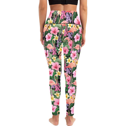 Flamingo Jungle - Women's Leggings with Pockets