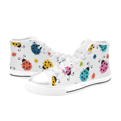 Ladybugs - Women's High Top Canvas Shoes