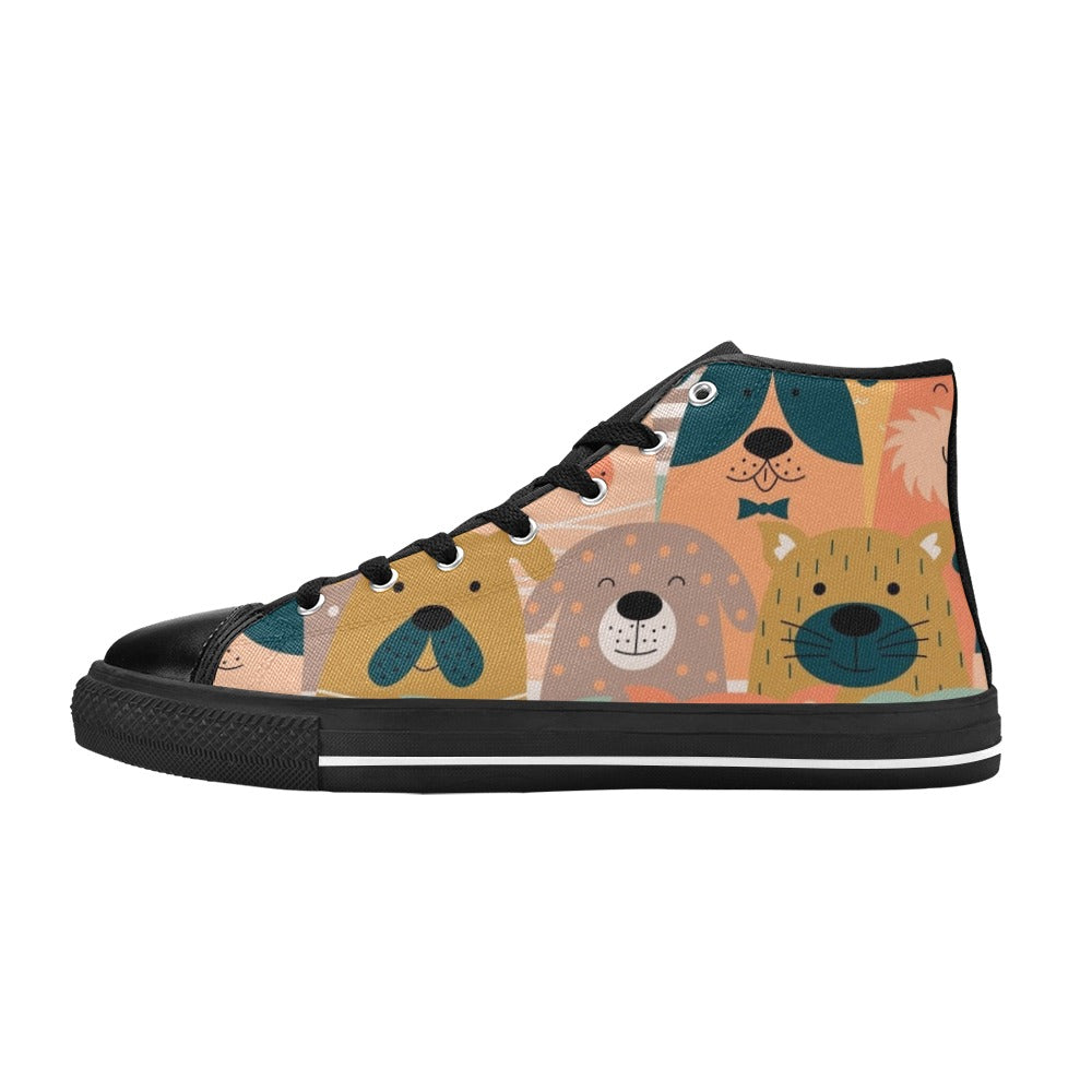 Lots Of Dogs - Men's High Top Canvas Shoes