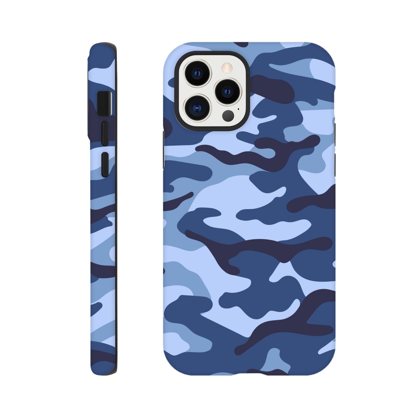 Blue Camouflage - Phone Tough Case iPhone 12 Pro Phone Case Globally Fulfilled