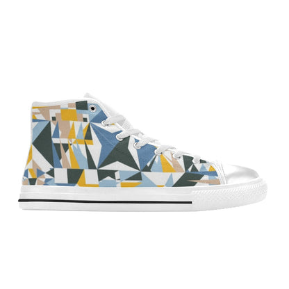 Mosaic - Women's High Top Canvas Shoes