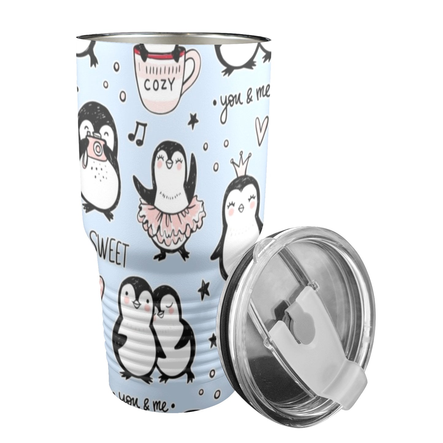 Penguin Love - 30oz Insulated Stainless Steel Mobile Tumbler