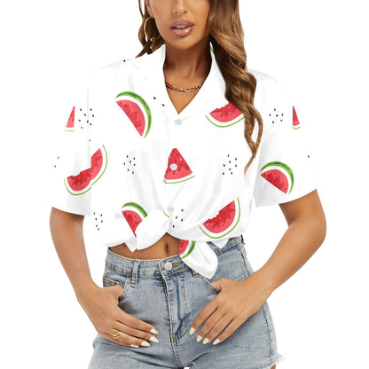 Watermelon - Womens Hawaiian Shirt