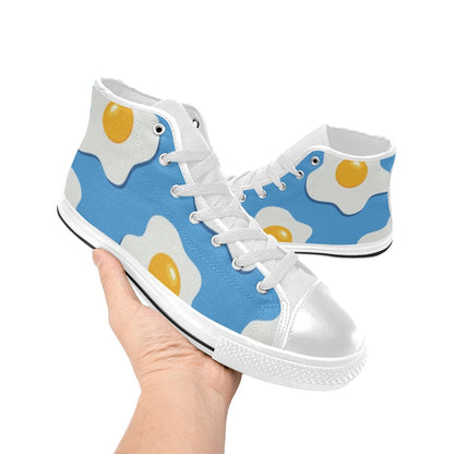 Fried Eggs - Women's High Top Canvas Shoes