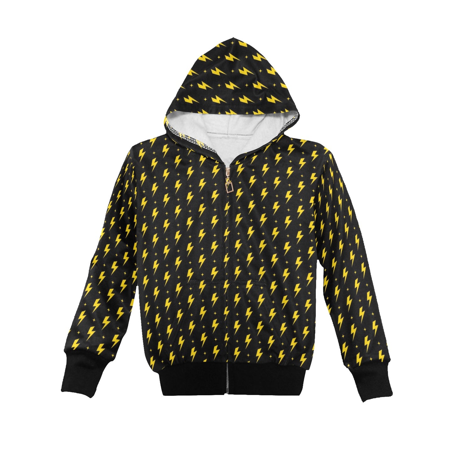 Yellow Lightning - Senior Boys Zip Up Hoodie