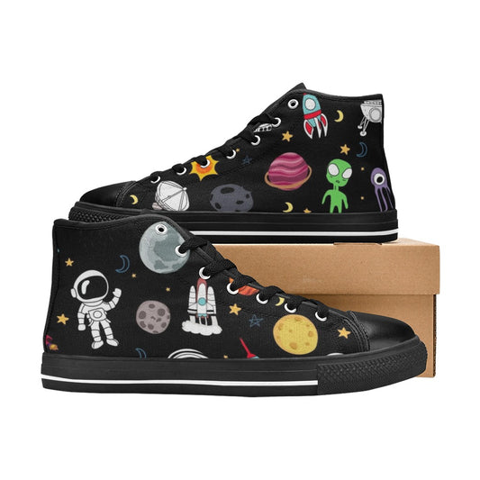 Kids Space - Men's High Top Canvas Shoes