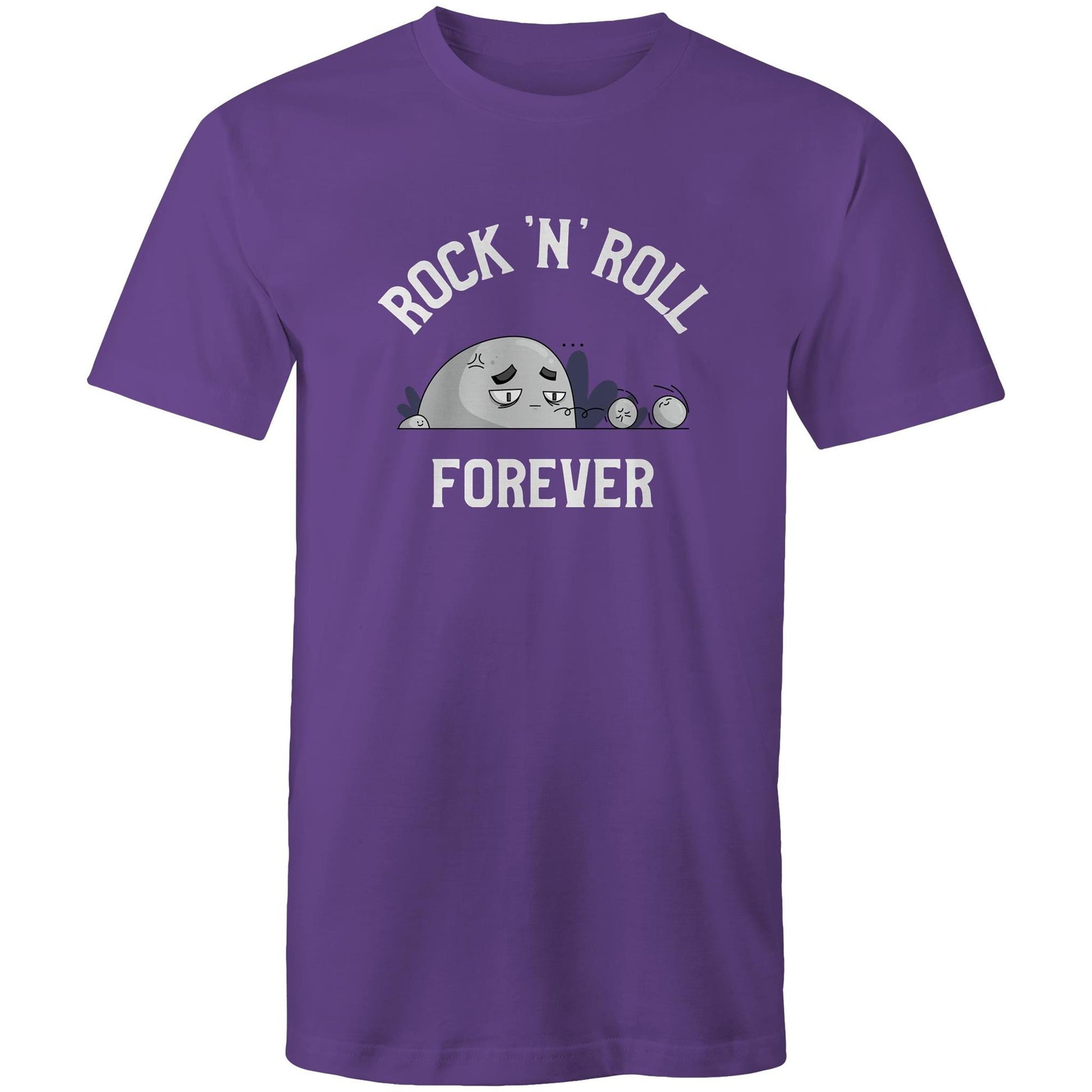 Rock 'N' Roll Forever - Mens T-Shirt Purple Mens T-shirt Music