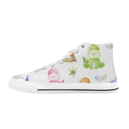 Hatching Dinosaurs - Kids' High Top Canvas Shoes