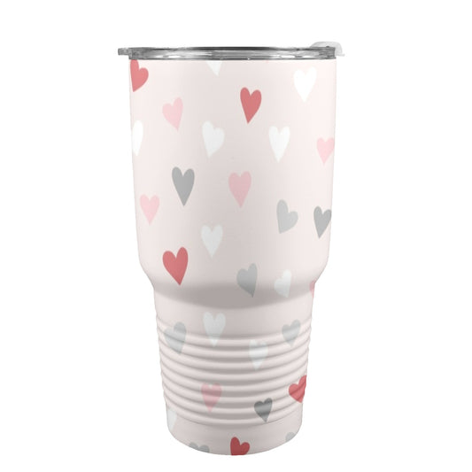 Pretty Hearts - 30oz Insulated Stainless Steel Mobile Tumbler