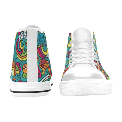 Crazy Characters - Men's High Top Canvas Shoes