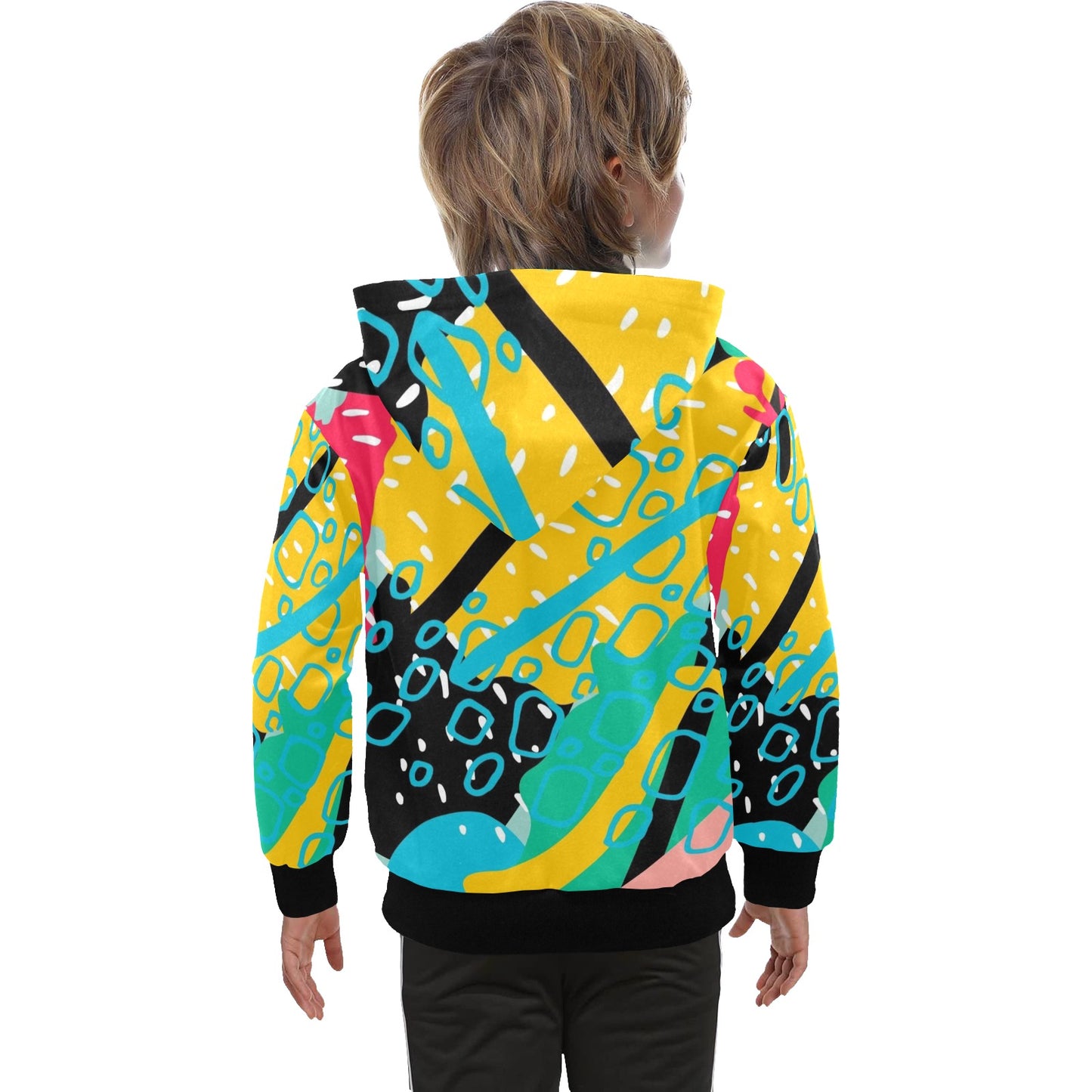 Bright And Colourful - Senior Boys Zip Up Hoodie