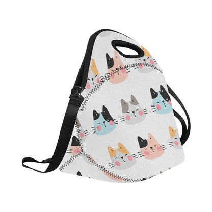 Cat Faces - Neoprene Lunch Bag/Large