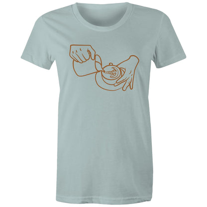 Barista Pouring Coffee - Womens T-shirt