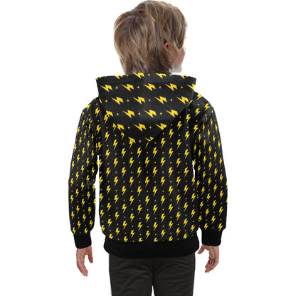 Yellow Lightning - Senior Boys Zip Up Hoodie