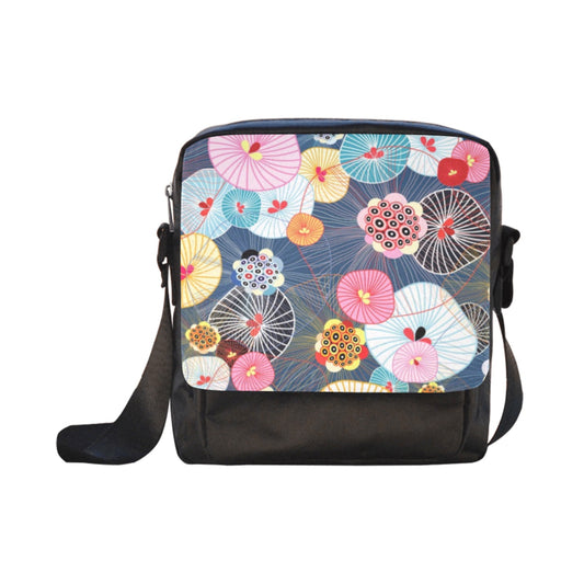 Abstract Floral - Crossbody Nylon Bag