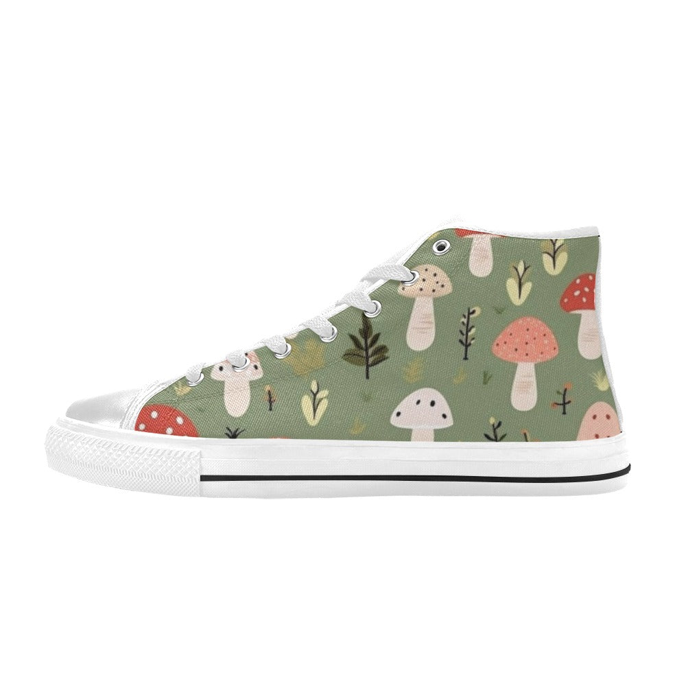 Toadstools - Women's High Top Canvas Shoes