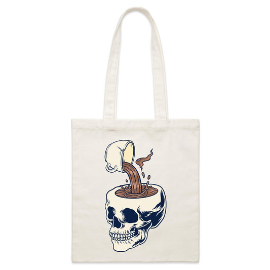 Coffee Skull - Parcel Canvas Tote Bag Default Title Parcel Tote Bag Coffee