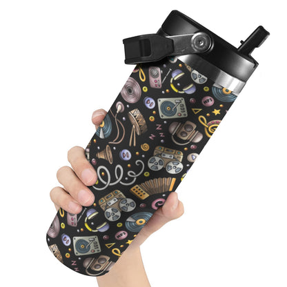 Retro Music Mix - 30oz Tumbler with Top Handle