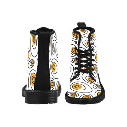 Abstract Eggs - Martin Boots for Women (Black)