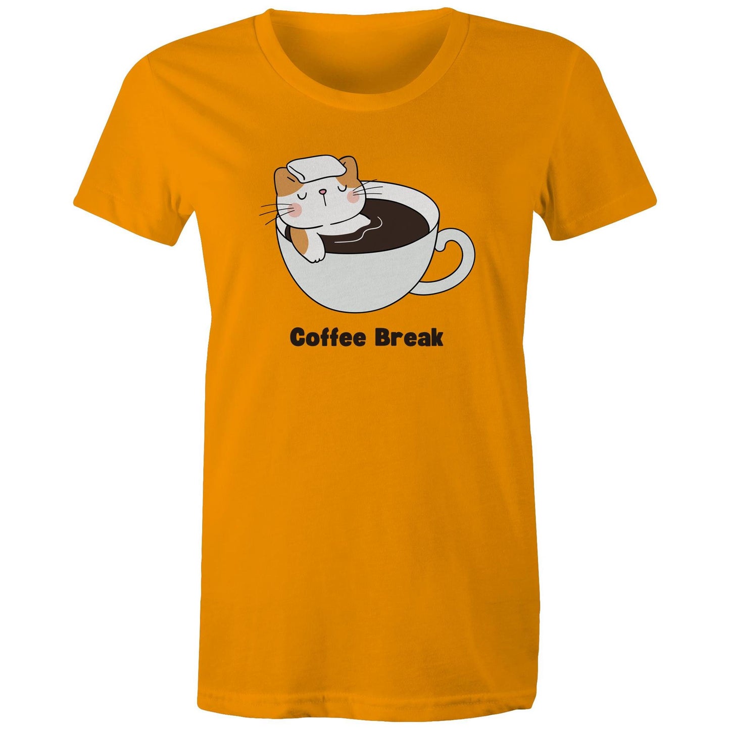 Cat Coffee Break - Womens T-shirt