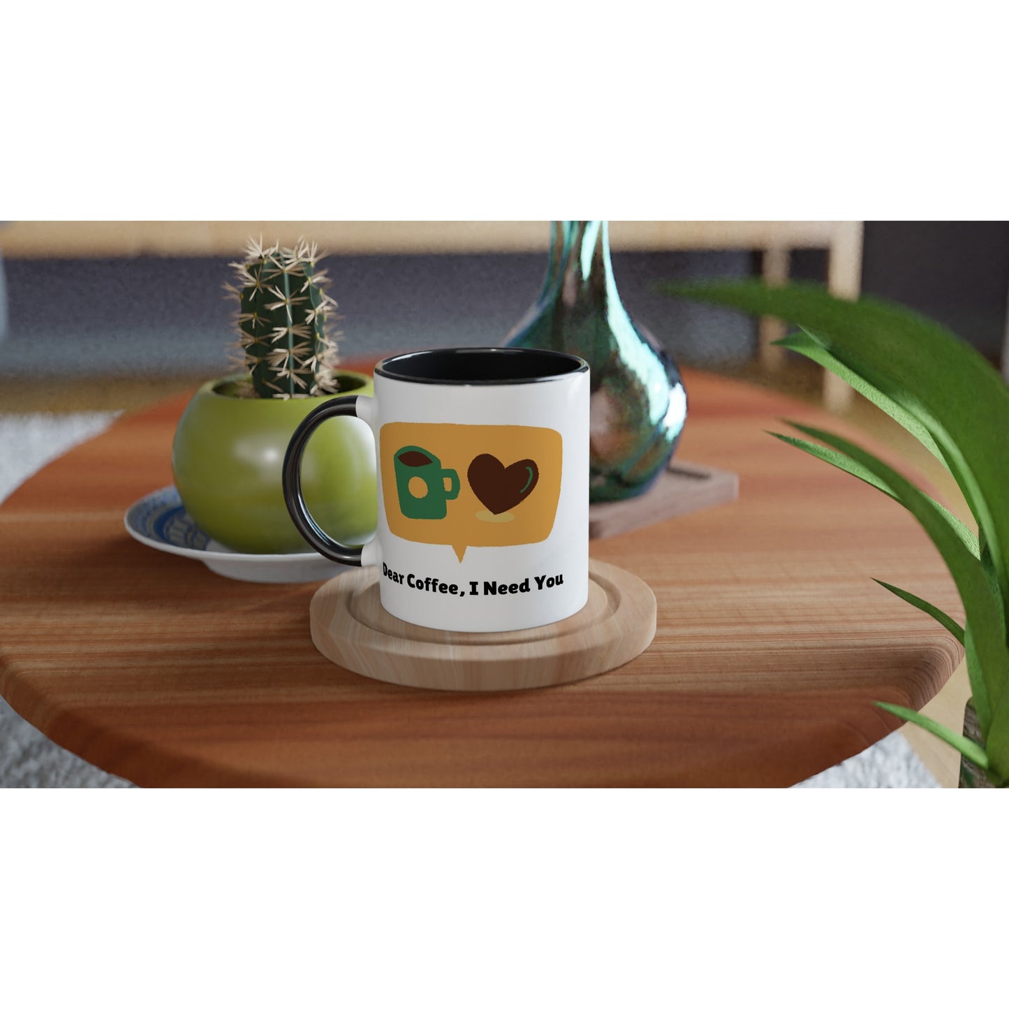 Dear Coffee,I Need You - White 11oz Ceramic Mug with Color Insideu Colour 11oz Mug Coffee Globally Fulfilled