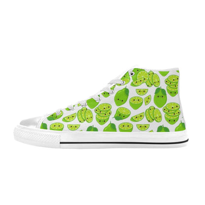 Cute Limes - Men's High Top Canvas Shoes