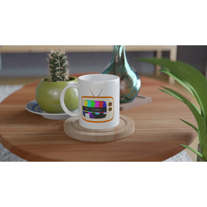 Retro TV - White 11oz Ceramic Mug White 11oz Mug Globally Fulfilled Retro tech