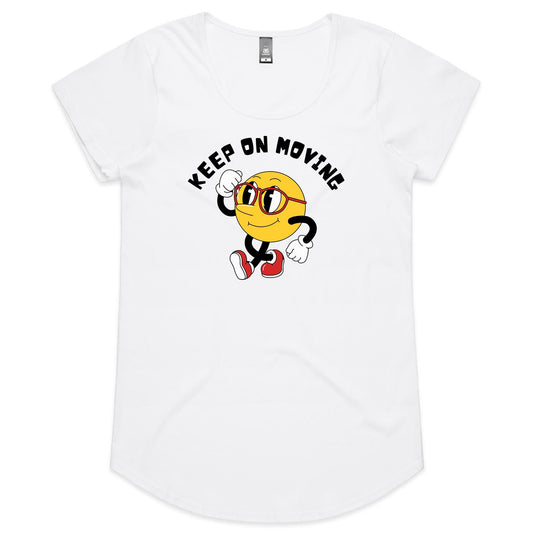 Keep On Moving - Womens Scoop Neck T-Shirt