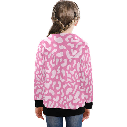 Pink Leopard - Senior Girls Zip Up Hoodie