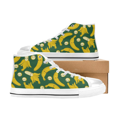 Happy Bananas - Men's High Top Canvas Shoes