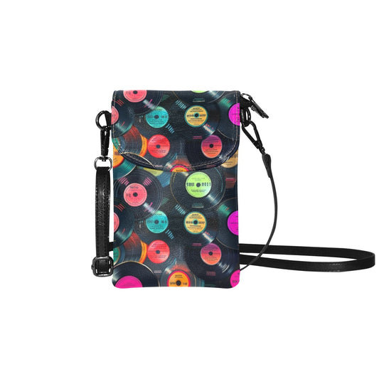 Retro Vinyl Records - Small Phone Purse / Bag