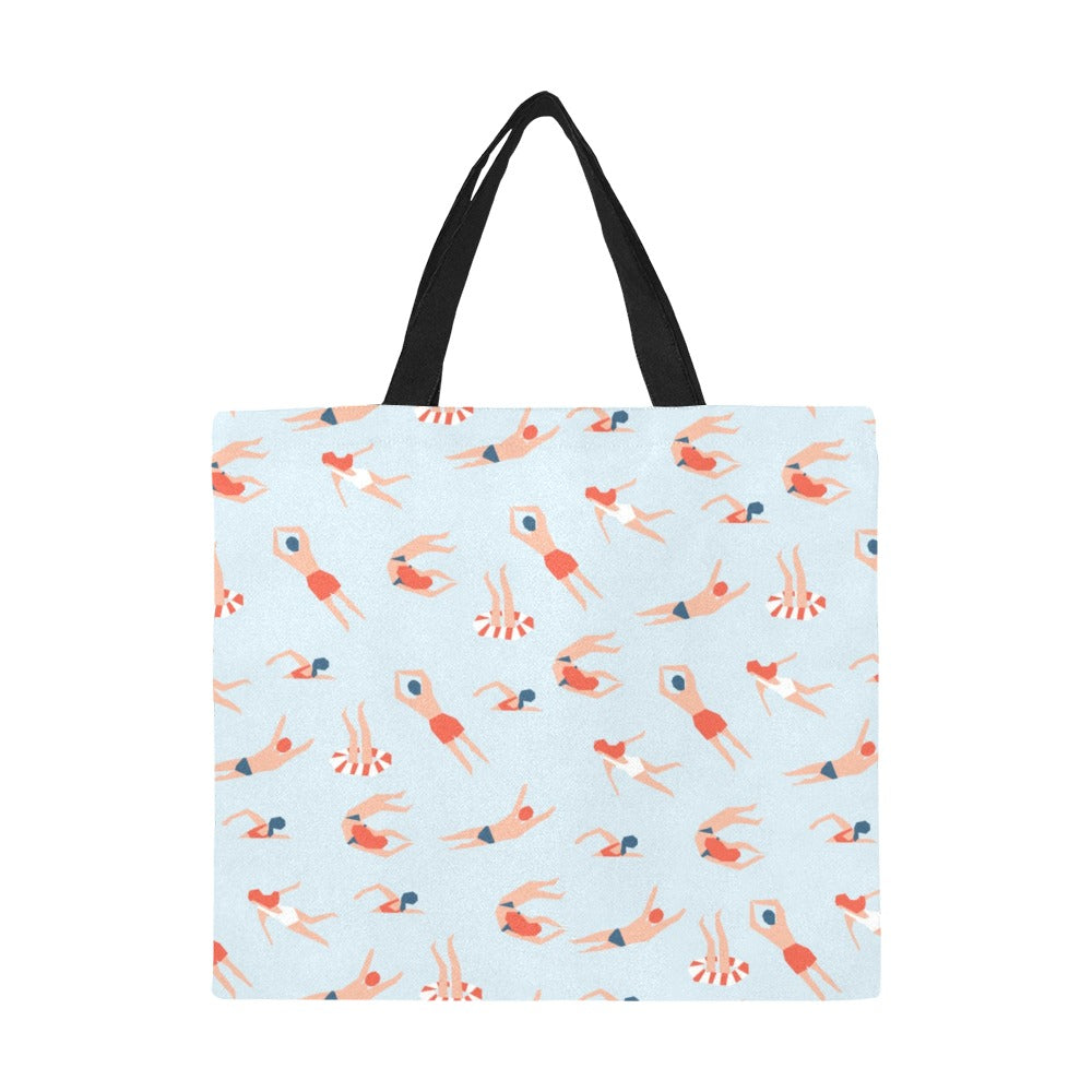 Summer Swim - Full Print Canvas Tote Bag Full Print Canvas Tote Bag Printed Offshore