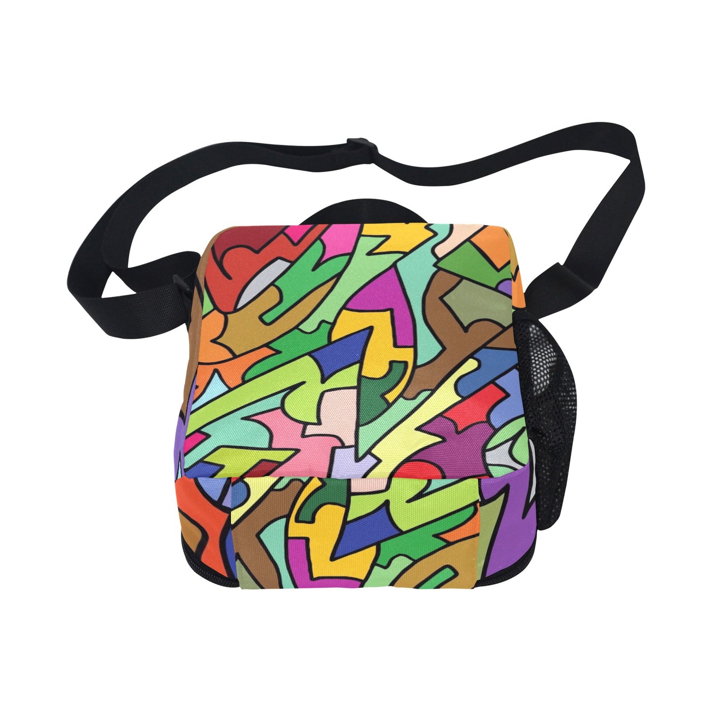 Bright Abstract - Crossbody Lunch Bag for Kids Kids Crossbody Lunch Bag